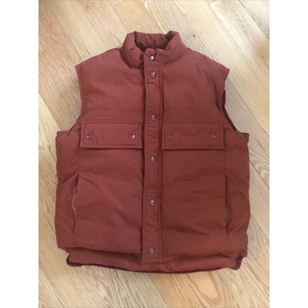 Vintage Argus Sportswear Puffer Vest Down & Feather Rust Orange Men’s Small